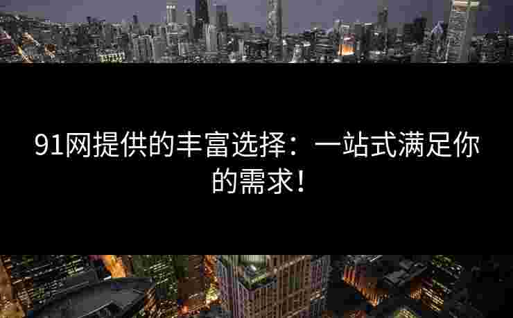 91网提供的丰富选择：一站式满足你的需求！